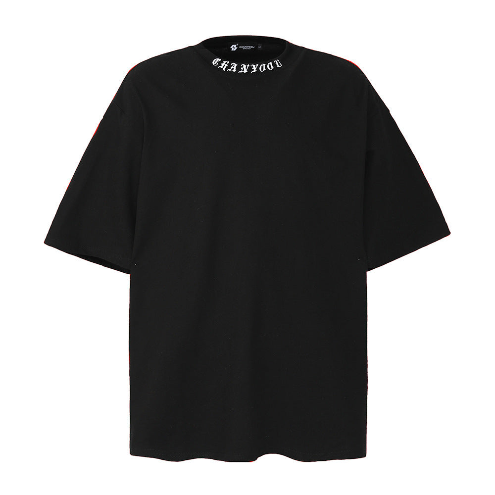 Embroidered Neckline T-shirt For Men